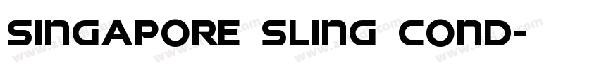 Singapore Sling Cond字体转换